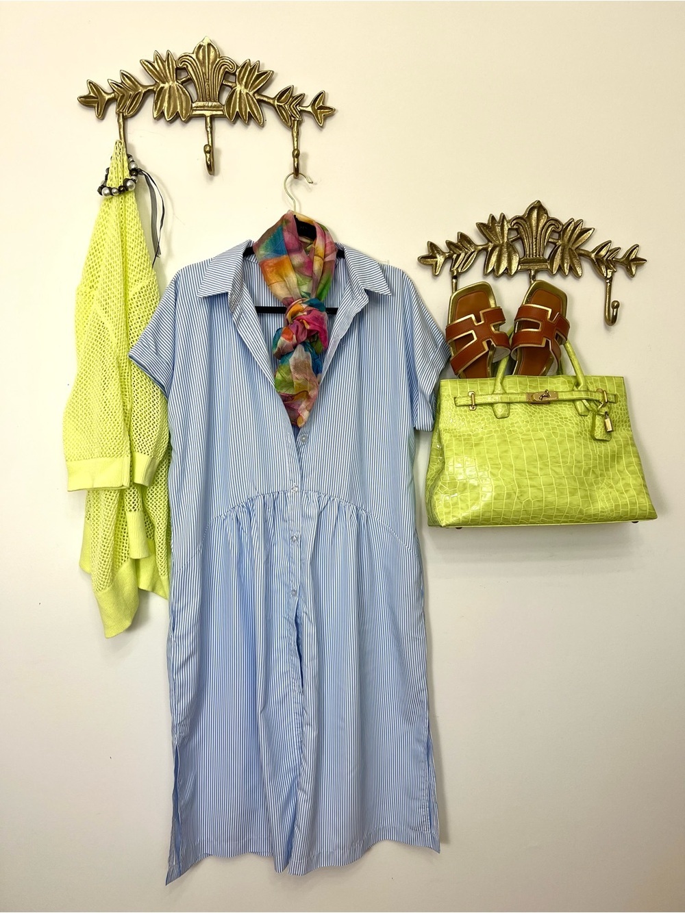🆕Pin striped button down collared shirt dress XL ptp 24” l 44.5”